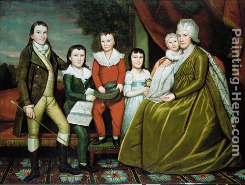 Ralph Earl Mrs. Noah Smith and Her Children